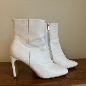 Elegant White Ankle Boots